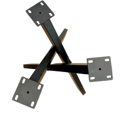 Twisted Tripod Dining Table Legs H28" x W26" - Black Powder Coated