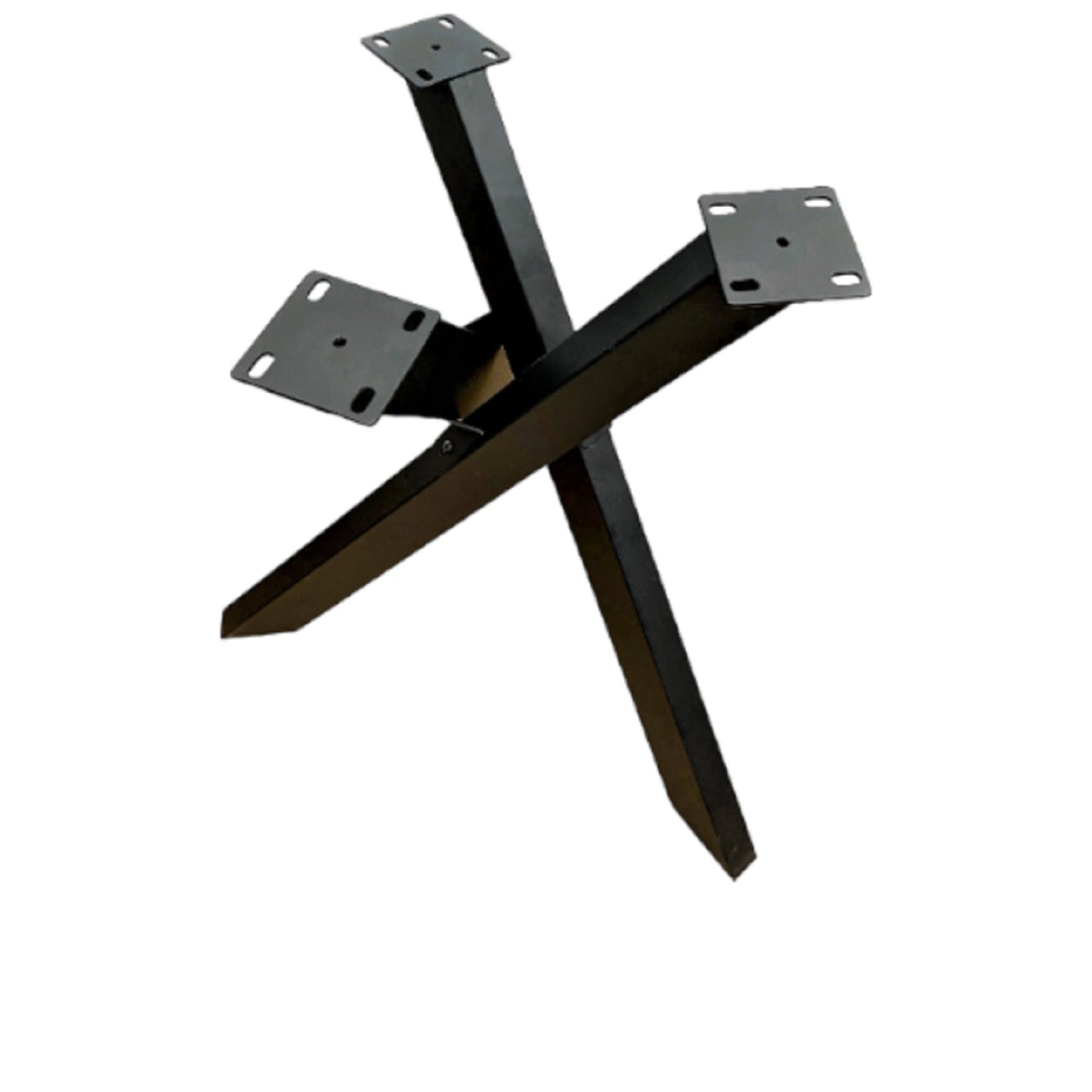 Twisted Tripod Dining Table Legs H28" x W26" - Black Powder Coated