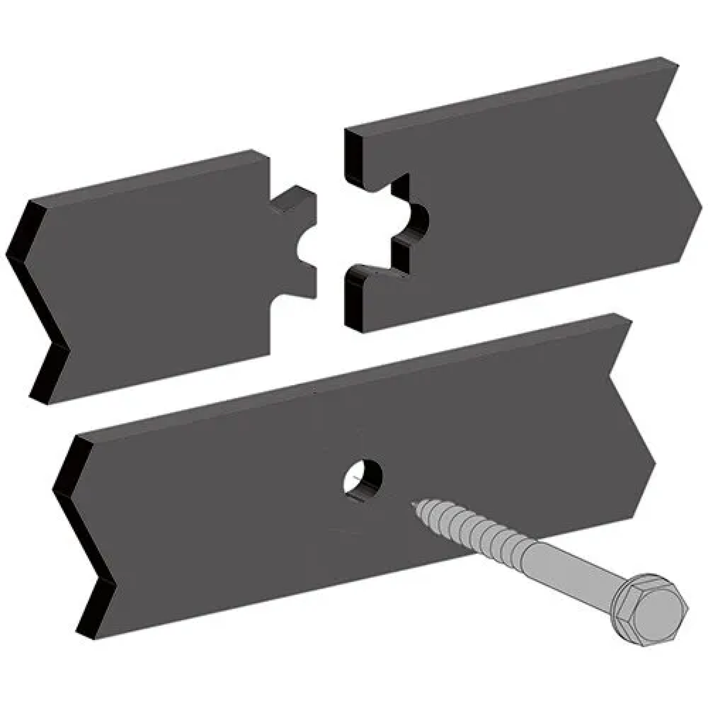 Barn Door Hardware - Small Wheels J Shaped Hangers - 8 ft Track