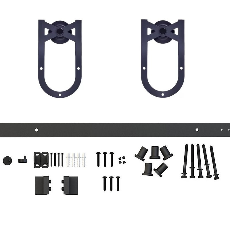Barn Door Hardware, Sliding Door Hardware, Exposed Wheel Hardware, Horseshoe Shaped Hangers