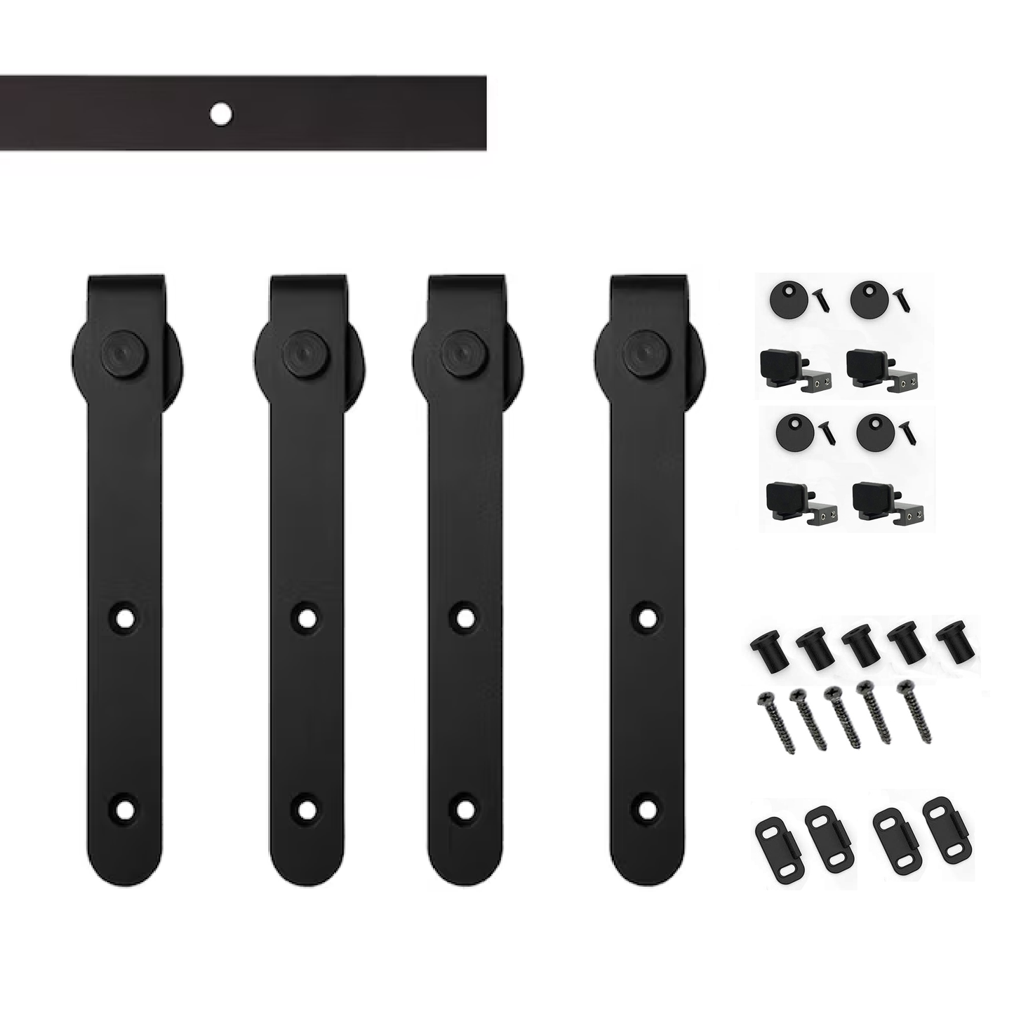 Mini barn door hardware