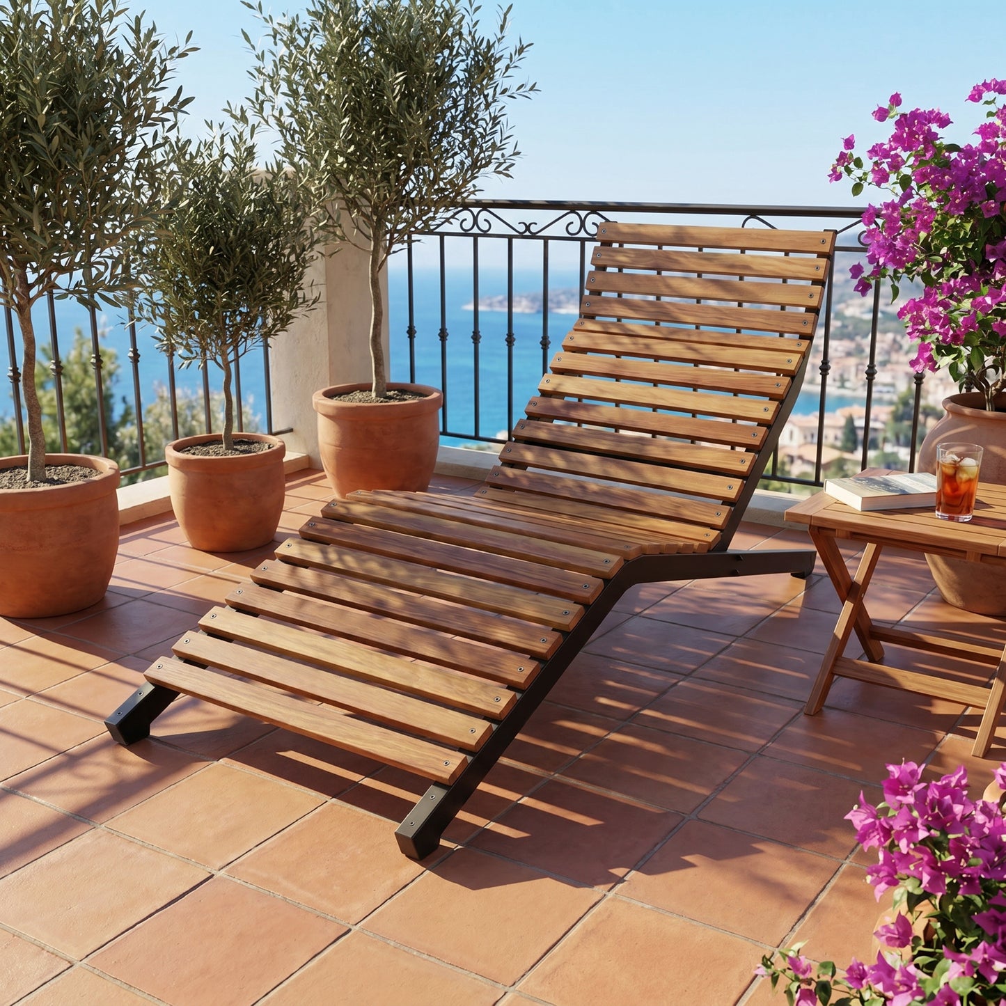 Indoor / Outdoor Lounge Chair Frame, Steel Chair Base, Black Powder Coated, Industrial Furniture
