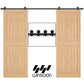 Barn Door Hardware - Double Door - Top mount Hangers - 13 ft Track