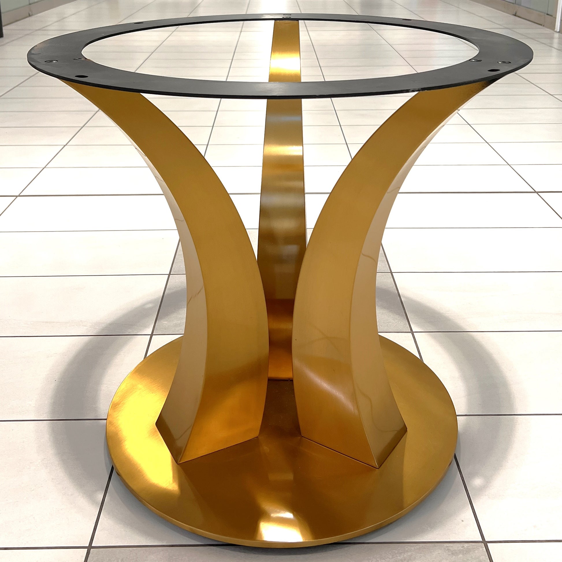 Gold table base, metal table base, pedestal table base, metal table legs, gold table legs, steel table base, steel table legs