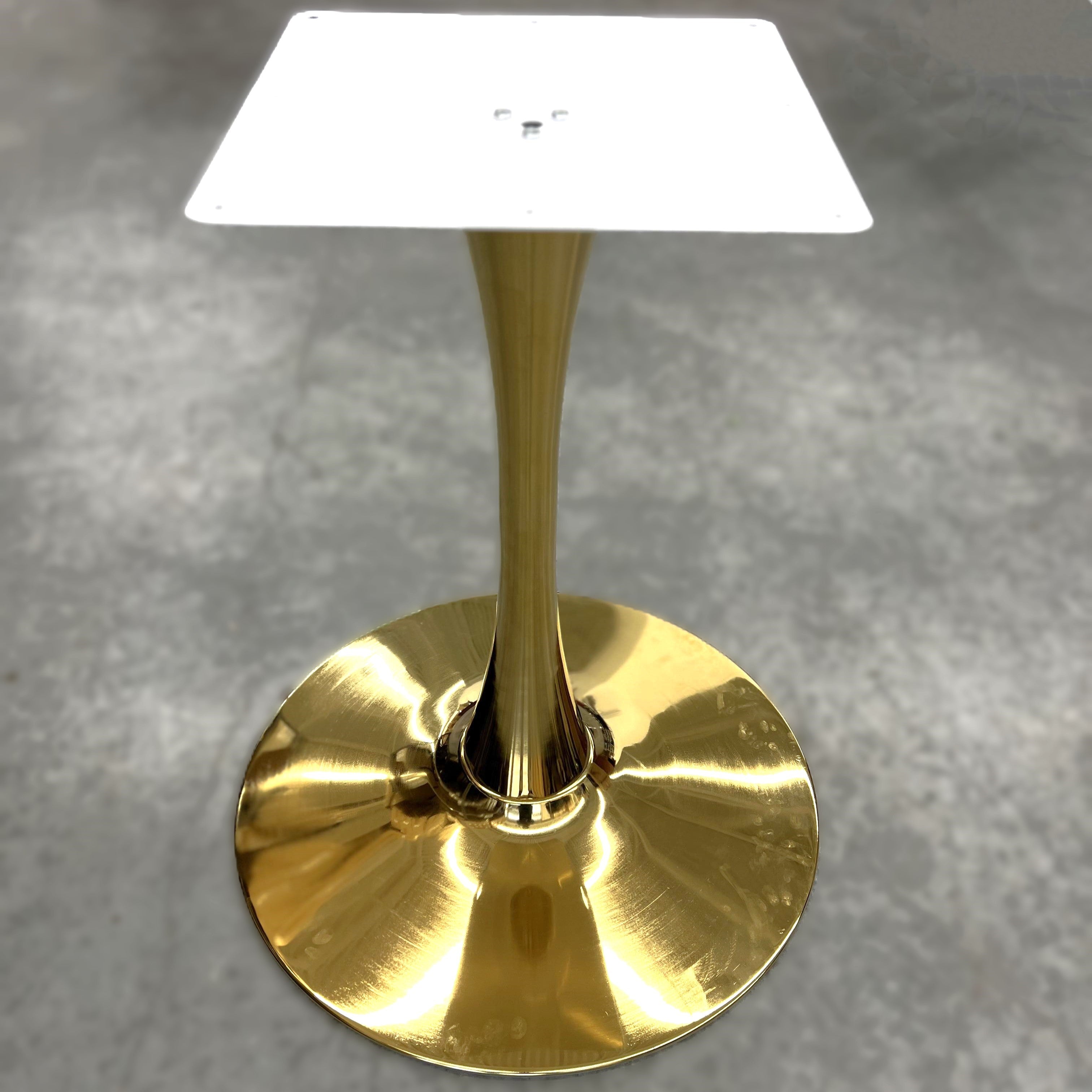 H28 Color H28 x W24 Brass Color Tulip Shaped Dining Table Leg – Trustic