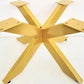 H16" x L30" x W30" ROUND Spider Shaped Coffee Table Legs - Gold