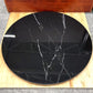 Round Sintered Stone Tabletop -Black Marble